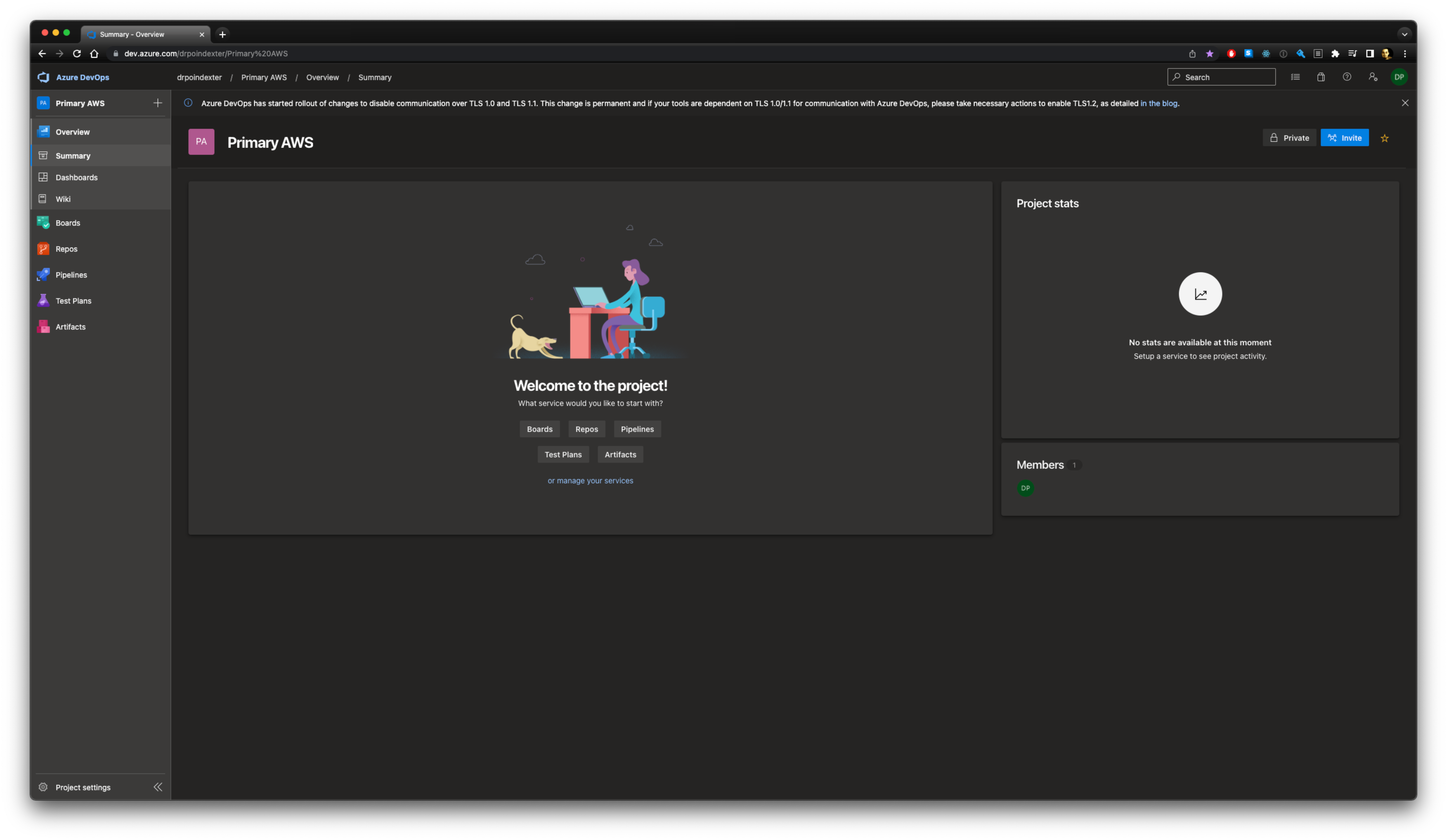 Azure DevOps Project Dashboard